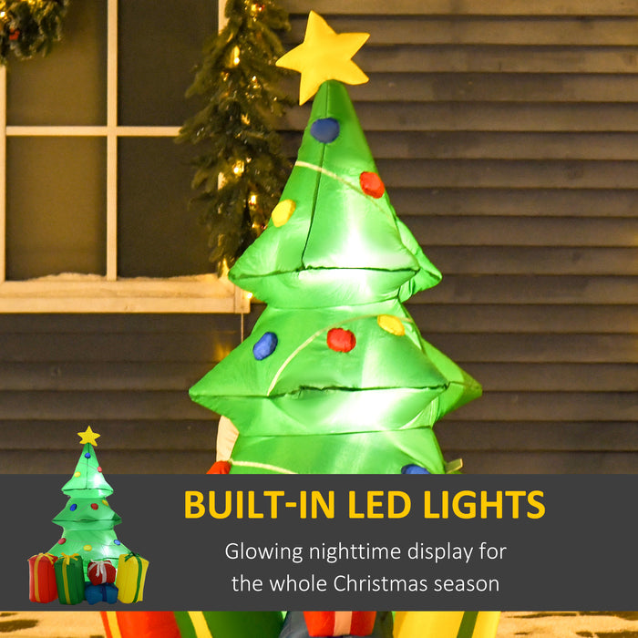Inflatable 1.5m Holiday Decoration - Christmas Tree with Built-in LED Lights - Festive Display for Home & Yard