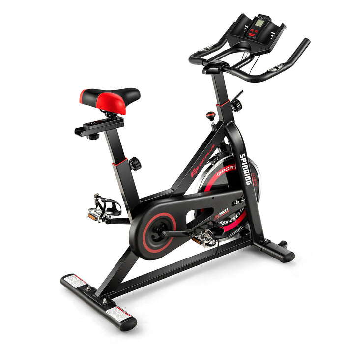 Stationary Exercise Bike with LCD Monitor - Indoor Fitness Equipment, Cardio Workout Machine - Ideal for Home Gym Users