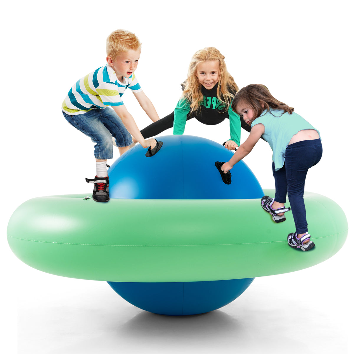 Inflatable Dome Rocker - Kids' Bouncer with 6 Built-in Handles - Perfect Play Accessory for Children