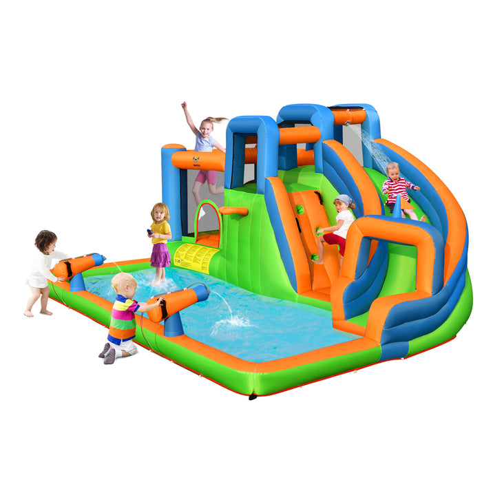 Inflatable 6 in 1 Water Slide - Kids Water Park for Lawn and Yard, No Blower Included - Perfect Outdoor Play Solution for Children