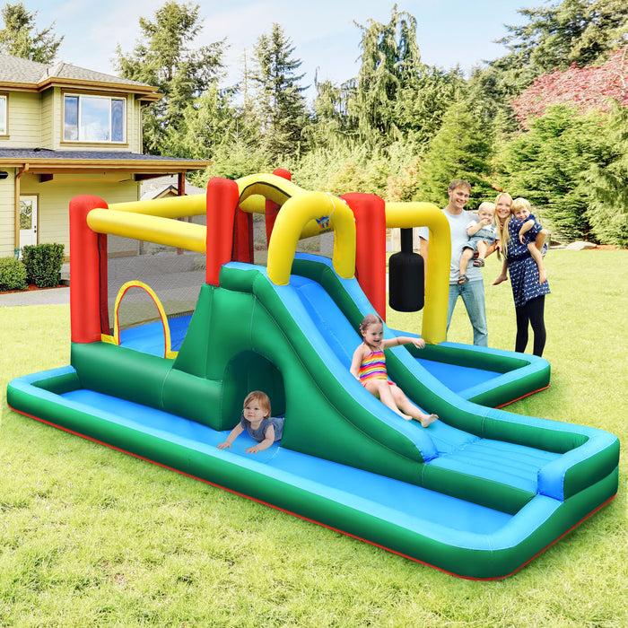 Inflatable Water Slide Bounce House - Kids Jumping Play Structure with Slide, No Blower Included - Ideal for Children’s Outdoor Fun and Parties