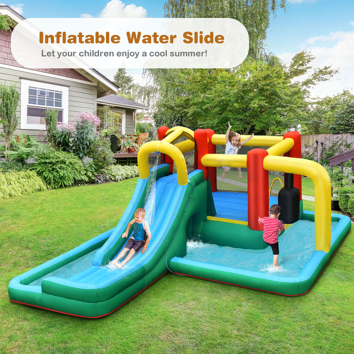 Inflatable Water Slide Bounce House - Kids Jumping Play Structure with Slide, No Blower Included - Ideal for Children’s Outdoor Fun and Parties