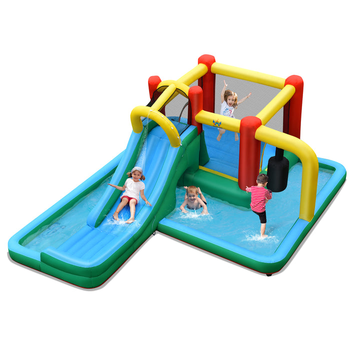 Inflatable Water Slide Bounce House - Kids Jumping Play Structure with Slide, No Blower Included - Ideal for Children’s Outdoor Fun and Parties