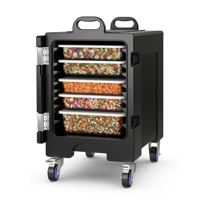 Pan Carrier Food Warmer - End-Loading Insulated Food Transport with Wheels - Ideal for Caterers and Food Delivery Services