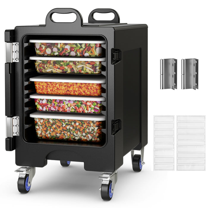 Pan Carrier Food Warmer - End-Loading Insulated Food Transport with Wheels - Ideal for Caterers and Food Delivery Services