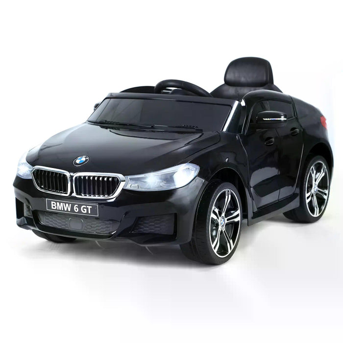 Licensed BMW 6GT 6V - Kid's Electric Ride-On Toy Car with Remote Control - Sleek Black Design for Children's Driving Adventures