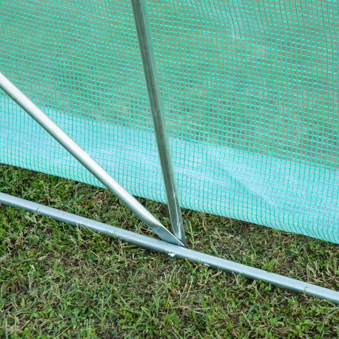 Polytunnel Walk-In Greenhouse - 3x2M Outdoor Garden Structure with Windows and Door - Ideal for Plant Growth and Protection