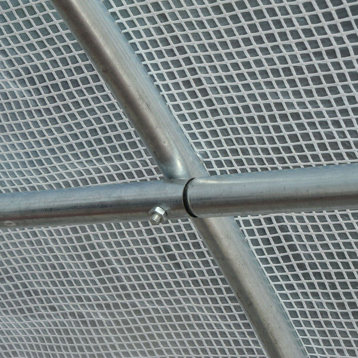 Large Walk-In Polytunnel Greenhouse - 6m x 3m x 2m with Metal Frame and Weather-Resistant Cover - Gardening Enthusiasts, Zippered Door, Roll-Up Windows, White