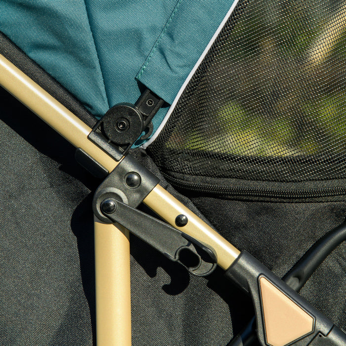 Oxfoad Compact Dog Stroller - Weather-Resistant Pet Carrier with Rain Cover for Small Dogs - Ideal for Miniature Breeds & Outdoor Adventures