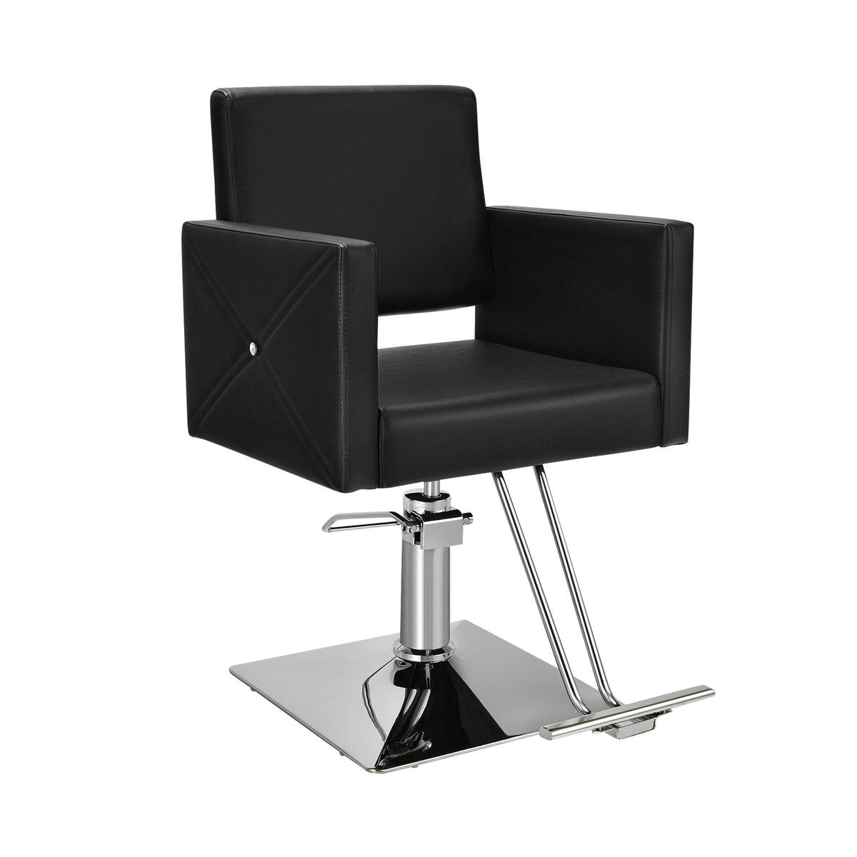 360 Degree Swivel Hairdressing Chair - Salon-Grade Style, Comfort and Functionality with Footrest - Ideal for Professional Hair Stylists and Salons