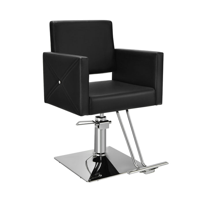 360 Degree Swivel Hairdressing Chair - Salon-Grade Style, Comfort and Functionality with Footrest - Ideal for Professional Hair Stylists and Salons
