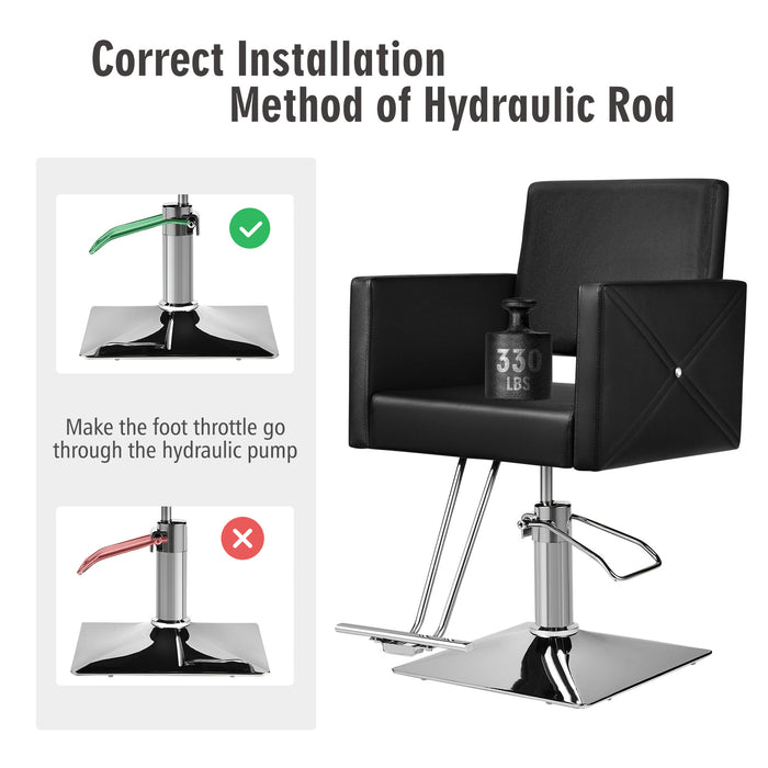 360 Degree Swivel Hairdressing Chair - Salon-Grade Style, Comfort and Functionality with Footrest - Ideal for Professional Hair Stylists and Salons