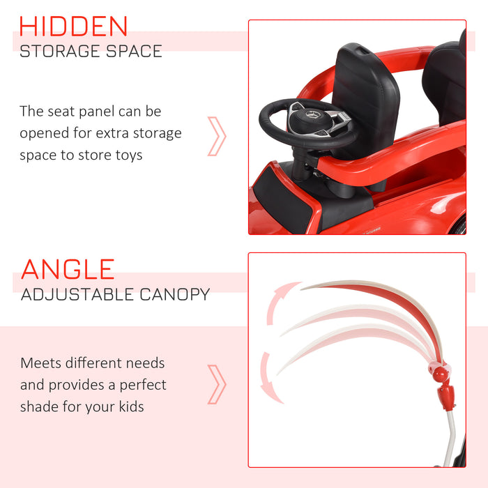 Mercedes Benz 3 in 1 Toddler Ride-On Vehicle - Stroller, Push Car, and Walker with Sun Canopy, Safety Features - For Active Play and Outdoor Adventures
