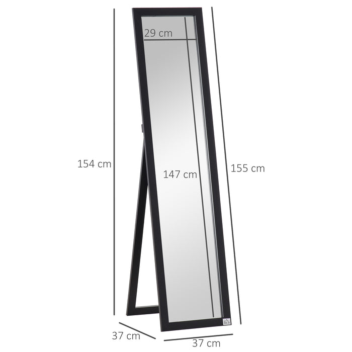 Elegant Full-Length Free Standing Mirror - 37 x 154 cm Dressing and Bedroom Reflective Decor - Ideal for Living Room Elegance and Spaciousness