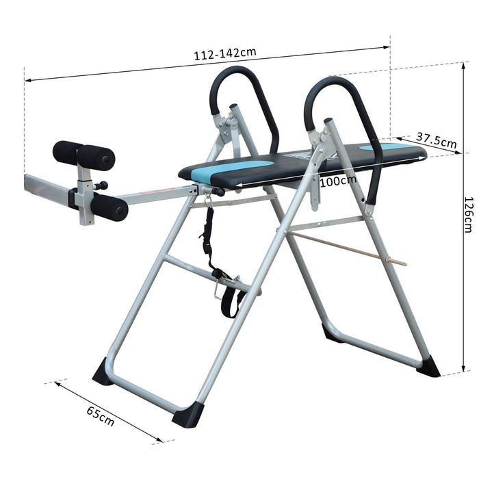 Foldable Gravity Inversion Table - Back Therapy and Fitness Bench for Home Use - Ideal for Stress Relief and Posture Improvement