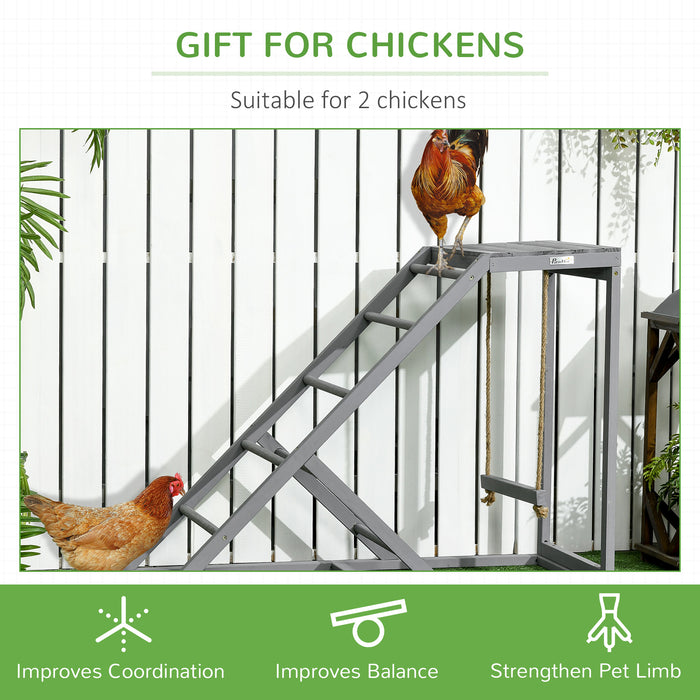 Galvanised Chicken Coop with Activity Shelf - Spacious Outdoor Poultry and Rabbit Enclosure with UV & Water-Resistant Cover - Ideal for Hens, Chickens, and Small Animals