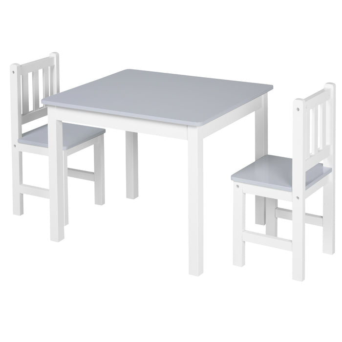 3-Piece Kids Table and Chair Set - Toddler Multi-use Desk for Arts, Crafts, Study, Snack Time - Easy Assembly, Perfect for Indoor Activities