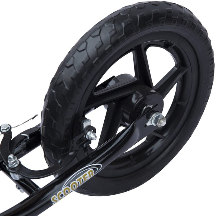 Kids' Stunt Scooter with 12-Inch EVA Tyres - Durable Push Scooter for Stunts and Riding - Perfect for Beginner to Intermediate Riders, Black
