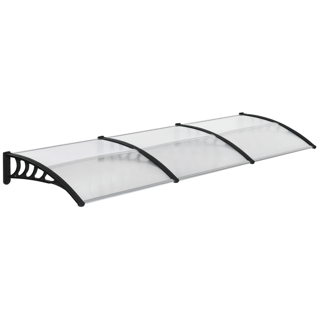 Outdoor Awning Rain Shelter - 300x96cm Front Door Canopy for Window, Porch, Entryways - Weather-Resistant Protection for Homeowners