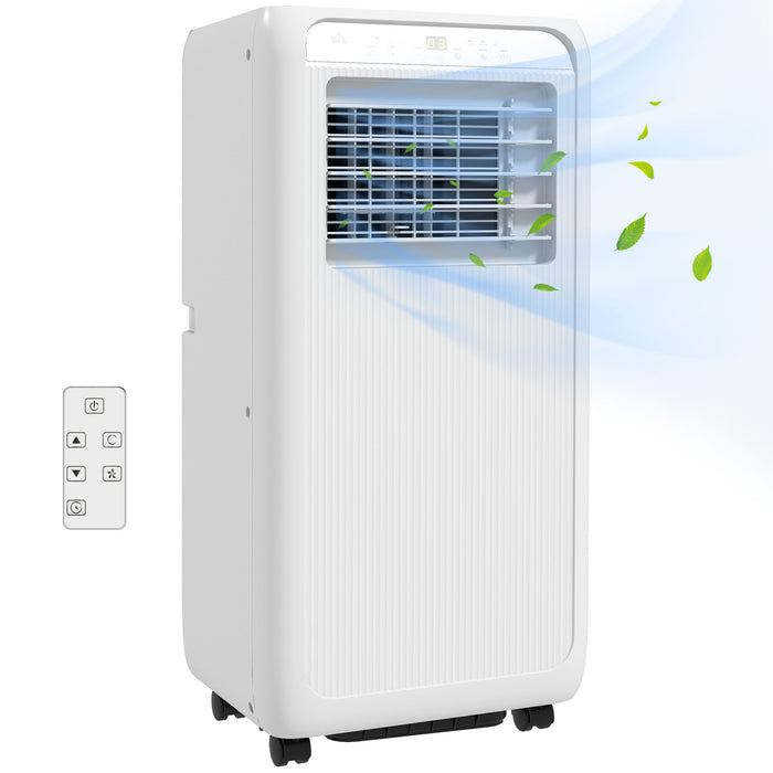 7000 BTU Portable Air Conditioner - Cools Rooms up to 15m², Dehumidifier Function, 24-Hour Timer, Easy Mobility with Wheels - Ideal for Small Rooms and Offices