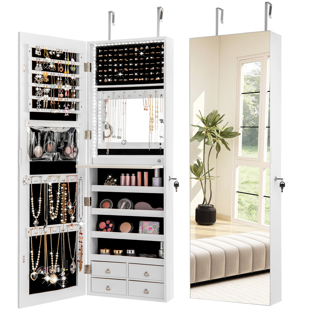 Storage Cabinet 4 Drawers - Black Multipurpose Design - Ideal for Home or Office Organization