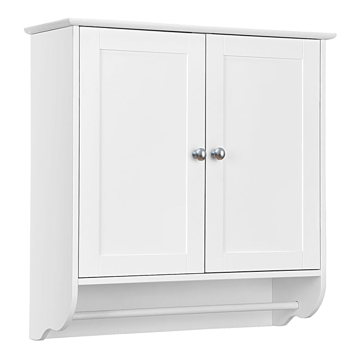 Bathroom Wall Cabinet - Wall Mounted, Adjustable Shelf, White Finish - Ideal for Organizing and Storing Bathroom Essentials