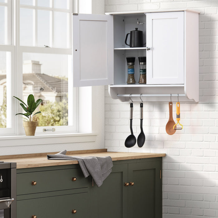 Bathroom Wall Cabinet - Wall Mounted, Adjustable Shelf, White Finish - Ideal for Organizing and Storing Bathroom Essentials