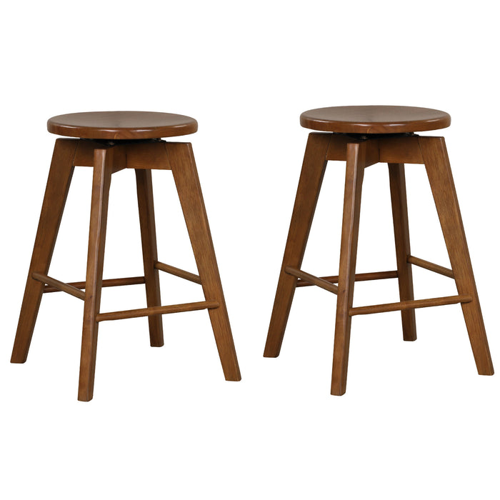 Counter Height Bar Chairs - 360° Swivel with Sturdy Rubber Wood Frame - Ideal for Home Bars and Kitchen Counters
