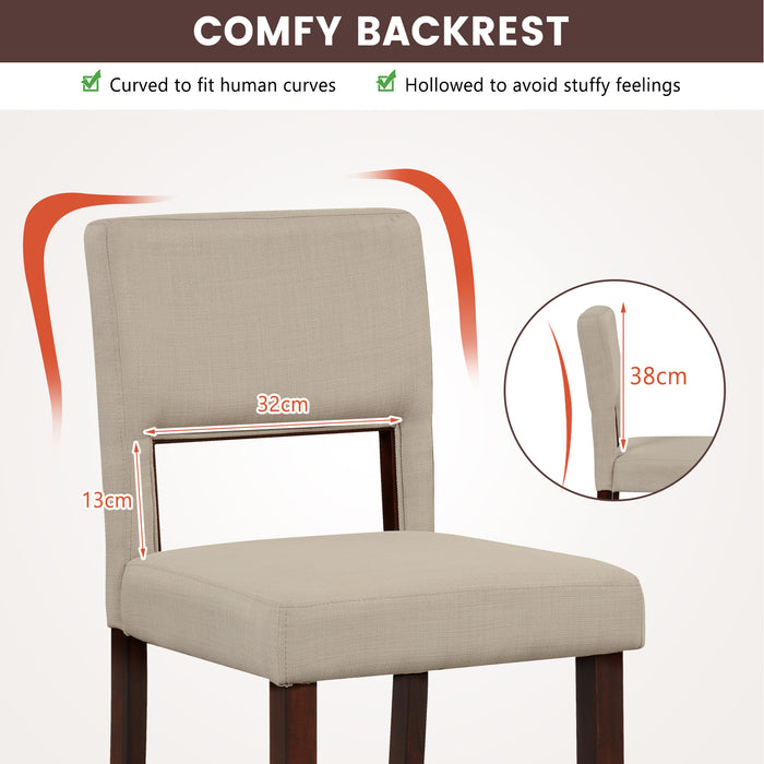 Bar Chair Set, Model: 2-Piece - Elegant Beige Finish - Ideal for Home Bars and Entertaining Areas