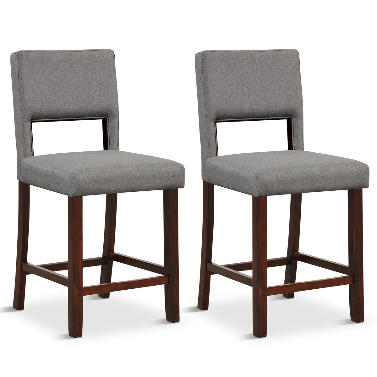 Bar Chair Set, Model: 2-Piece - Elegant Beige Finish - Ideal for Home Bars and Entertaining Areas