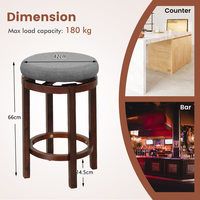 Grey Stools (Set of 2) – Counter Height Furniture – Ideal for Kitchen and Bar Seating Arrangements