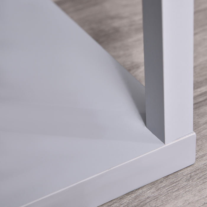 4-Tier Grey Floor Lamp with Shelf - Storage-Integrated Floor Light for Cozy Illumination - Ideal Reading Companion and Space Saver