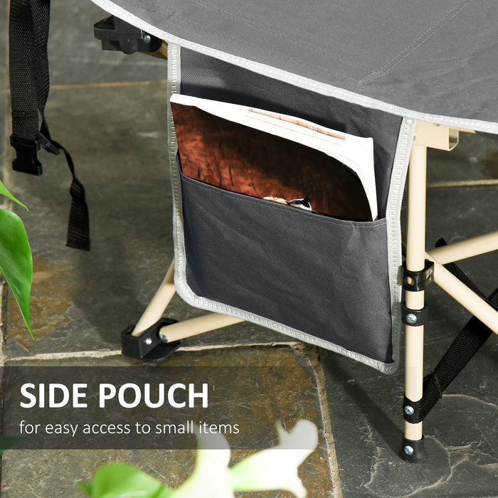 Folding Single Person Camping Cot - Durable Portable Outdoor Sleeping Bed with Carry Bag - Ideal for Campers and Hikers