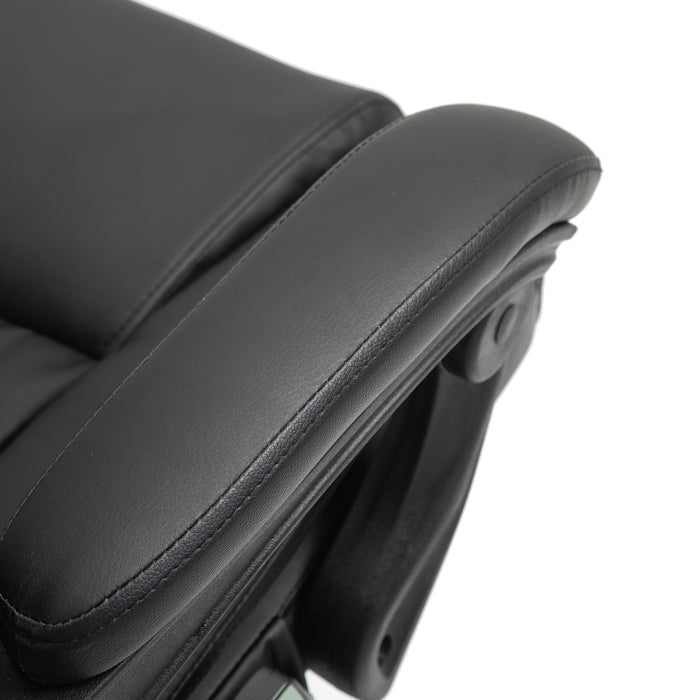 PU Leather 6-Point Massage Racing Chair - Electric Recliner with Adjustable Height and Angle, 5 Wheels, Footrest - Comfortable Home Office Seating Solution