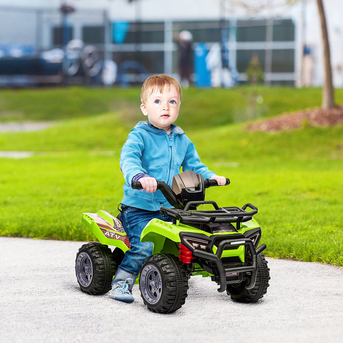 Kids' Battery-Powered ATV - 6V Four Wheeler Ride-On with Headlights - Perfect for Toddlers 18-36 Months in Vibrant Green