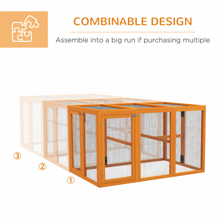 Combinable Wooden Chicken Coop - Sturdy Outdoor Hen House with Nesting Box - Perfect for 1-3 Chickens