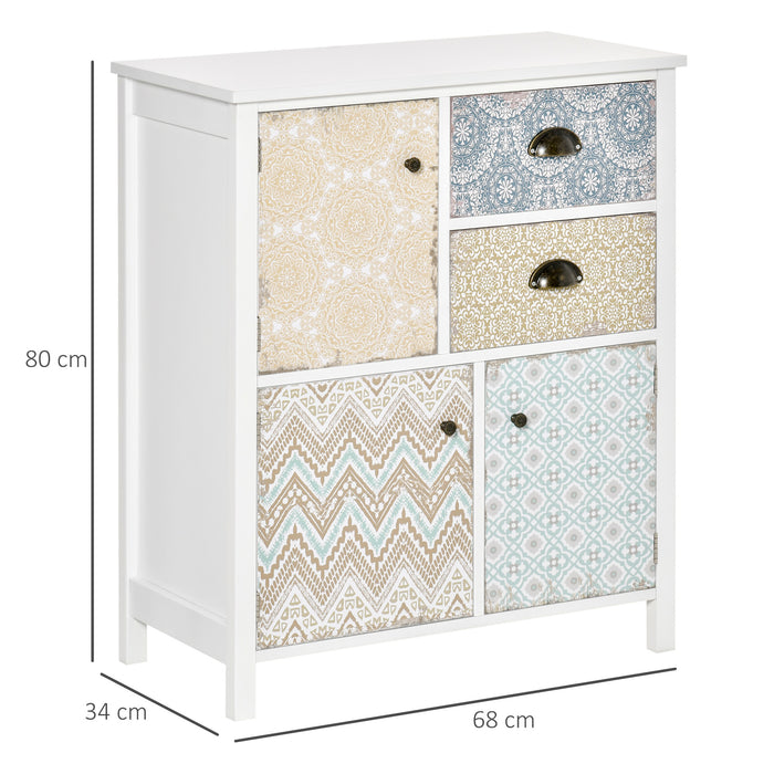 Multi-Purpose Shabby Chic Storage Chest - Drawer Table Sideboard for Entryway, Living Room, Bedroom - Elegant Organizer for Home Essentials