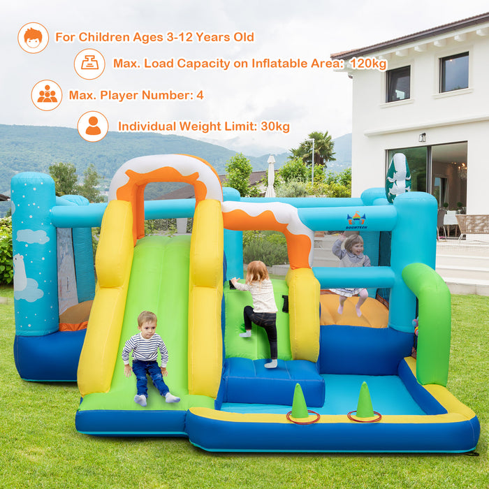 Jumbo Inflatable Brand - Bounce Castle with Long Slide and Large Ball Pit, Blower NOT Included - Perfect for Entertaining Kids at Parties Or Solving Space Problem for Fun Activities
