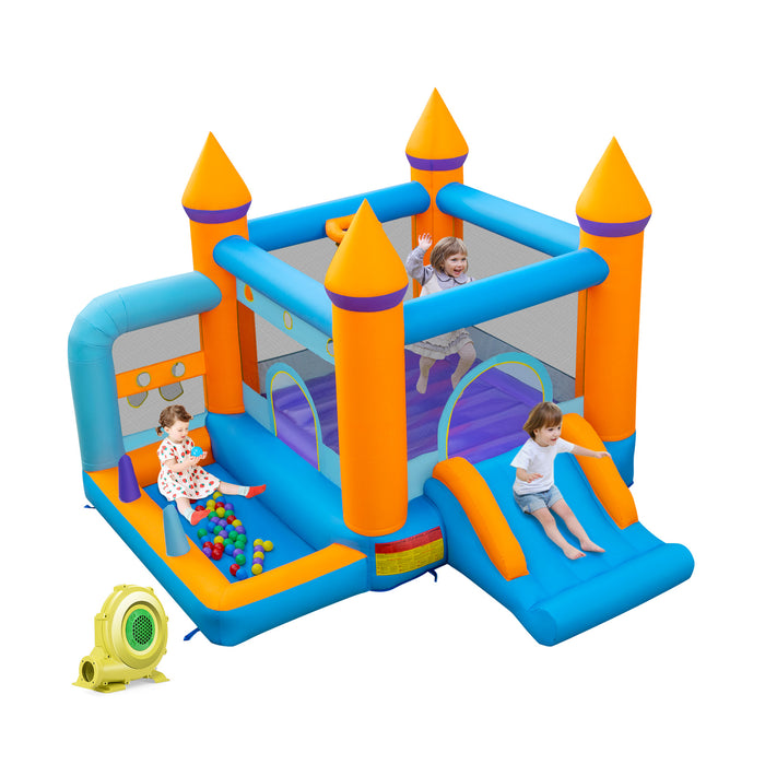 Air Bounce - Jumping Castle with Ocean Ball Pool and 735W Blower for Children - Fun and Entertainment Playground Equipment for Kids