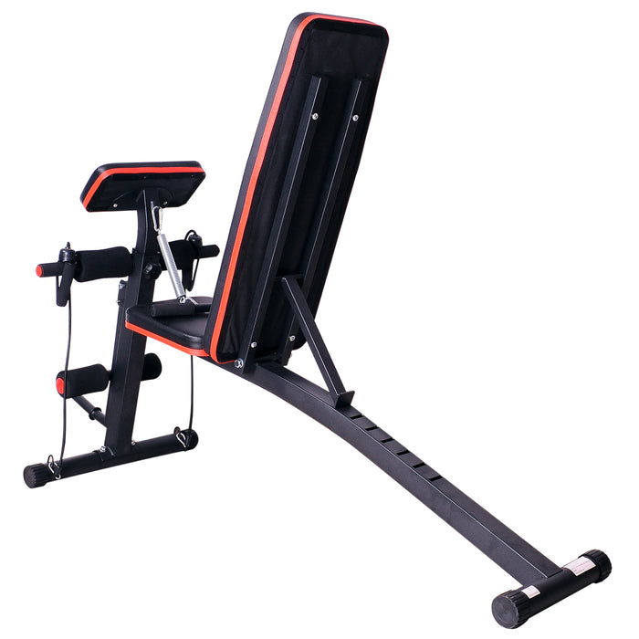 Foldable Multi-Position Workout Bench - Adjustable Dumbbell Weight Lifting and Sit Up Ab Exercise - Home Gym Fitness Equipment for Full Body Training