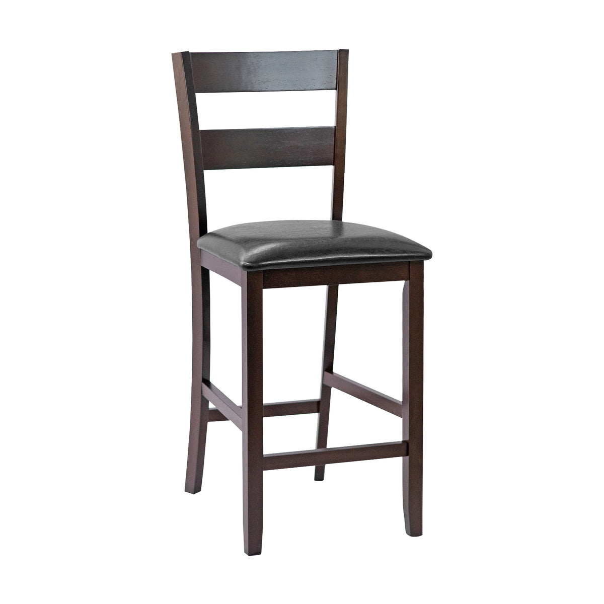 Bar Stools Set of 2 - 63.5 cm Counter Height Upholstered Bar Stools with Soft Padded Seat - Ideal for Kitchen, Pub, and Dining Areas