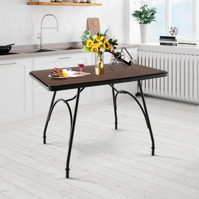 Industrial Chic Dining Furniture - Roomy, Robust Tabletop Design for Casual or Formal Meals - Ideal for Urban Living Spaces, Loft Apartments and Modern Homes