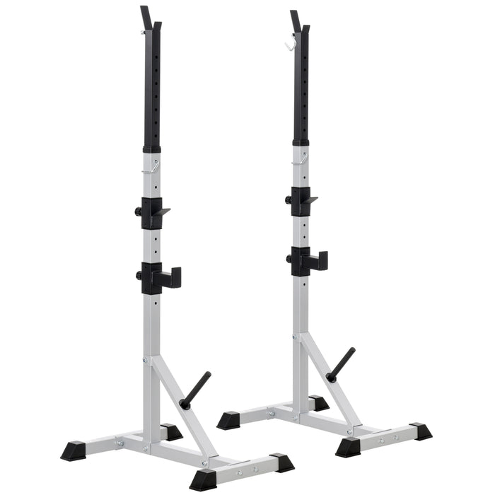 Adjustable Squat Rack Stand - Portable Barbell and Weights Holder for Weight Lifting - Ideal for Home Gym Workout Training