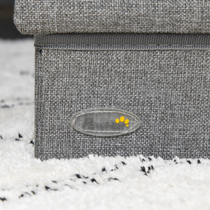 3-Step Pet Stairs with Built-in Storage - Easy-Install Dog & Cat Ladder for Beds and Sofas, 63.5x42.5x40.5cm - Ideal for Small to Medium Pets & Space-Saving Furniture Solution