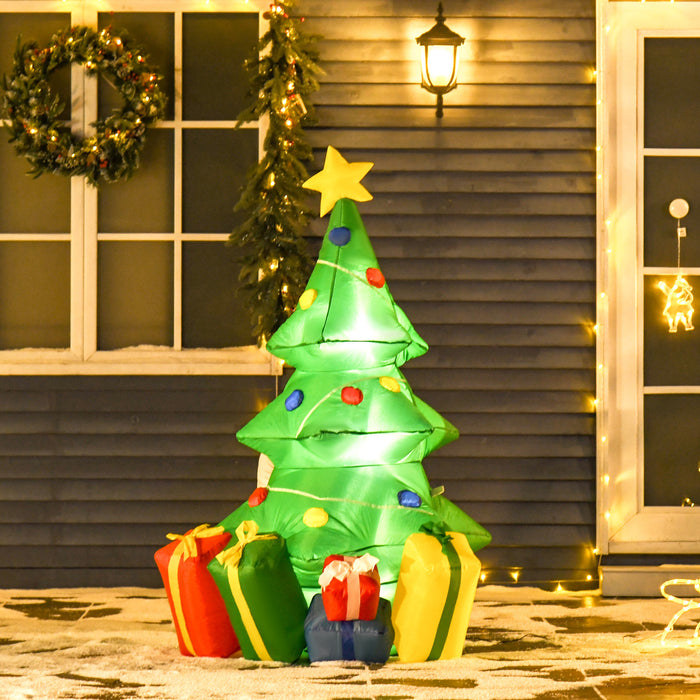 Inflatable 1.5m Holiday Decoration - Christmas Tree with Built-in LED Lights - Festive Display for Home & Yard