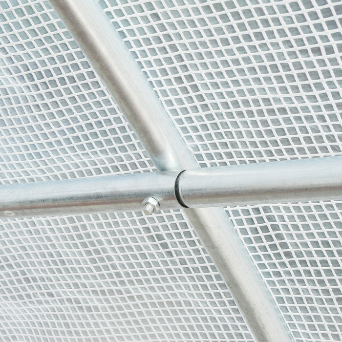 Winter Garden Plant PE Replacement Cover - Greenhouse with Roll-Up Windows and Door, 6x3x2m in White - Ideal for Protecting Plants in Cold Weather