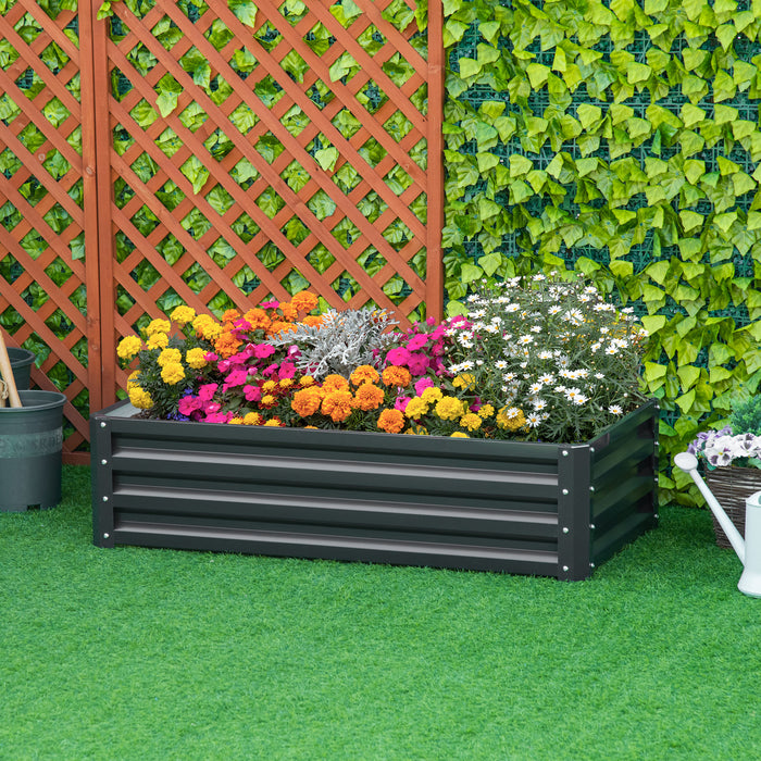 Galvanized Raised Garden Beds - Durable Outdoor Herb & Vegetable Planters - Perfect for Patio, Backyard, and Balcony Gardening