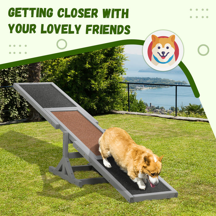 Agility Training Wooden Pet Seesaw - Large Dogs, Anti-Slip, Durable, 180cm Length - Outdoor Exercise and Play Equipment for Canine Fitness