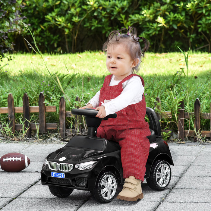 Baby Toddler Ride-On Walker - Foot-Powered Sliding Car for Kids, Black Finish - Encourages Motor Skills and Independence for Youngsters
