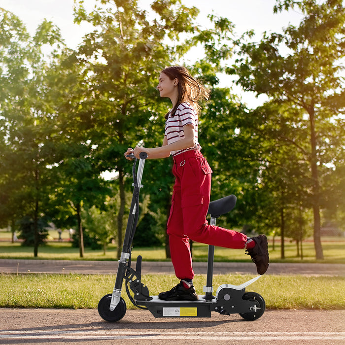120W Teens Foldable Scooter - 24V Rechargeable Battery, Adjustable Height, Powered Ride-on for Kids - Outdoor Fun and Mobility for Adolescents
